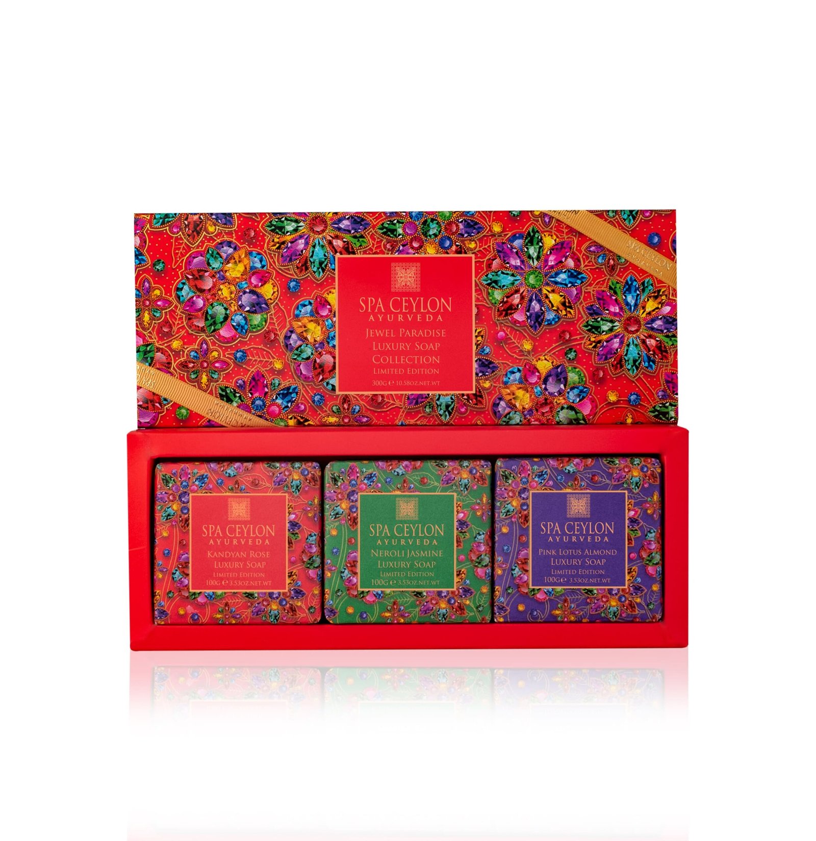 SPA CEYLON AYURVEDA "LUXURY SOAP COLLECTION 50 gr aus der GESCHENKSERIE "JUWEL PARADISE"