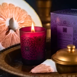 SPA CEYLON - PINK GRAPEFRUIT AROMAVEDA NATURAL CANDLE - Pink Grapefruit Aromaveda Duftkerze